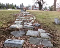 broken headstones