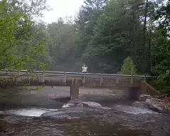 becky on bridge over north river